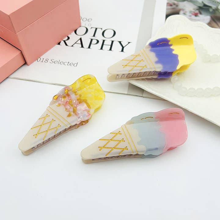 Sweet Ice - Cream Cone Hair Clip, Summer Hair Claw and other Purchase Wholesale mini ice cream cones. Free Returns & Net 60 Terms on Faire trending on Faire.