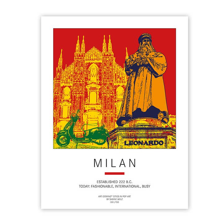 Plakat - Milan für den Großhandel von ART-DOMINO® CITIES IN POP ART