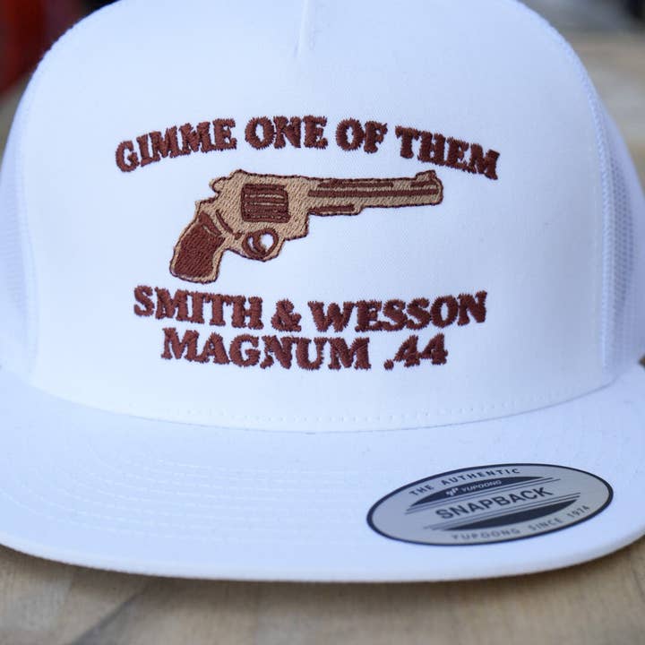The Brim Reapers - Wholesale Trucker Hat - Unisex - Gimme One Of Them Smith & Wesson Magnum .44 Embroidered Hat1