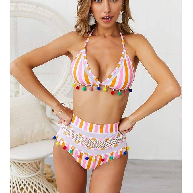 Two Pieces Color Ball Bikini for wholesale by Supreme Fashion