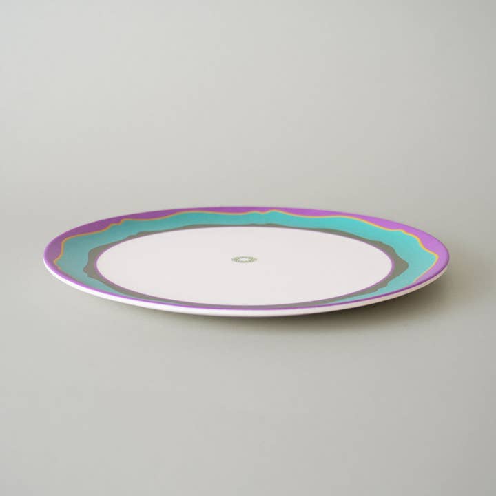 MARINA & MITSUKO - Wholesale Dinner Plate - Mitsuko: Side Plate / Blue Wavy Rim
1