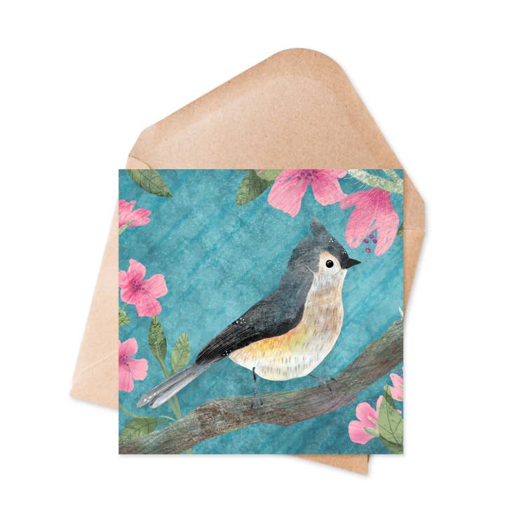 Biglietto Michigan Bird blu con interno vuoto per la vendita all'ingrosso da parte di Ilana Ewing Designs