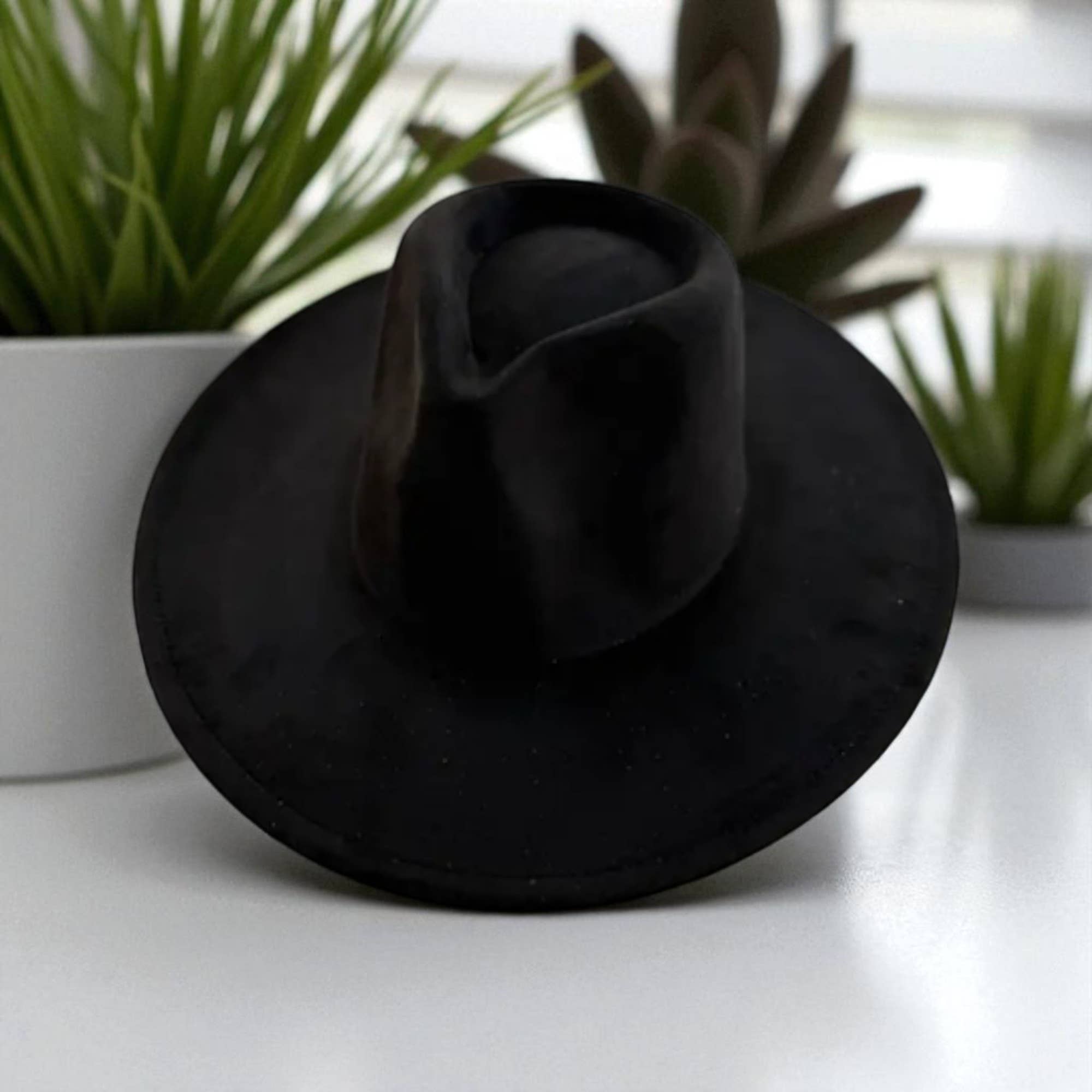 One and Only Accessories - Wholesale Fedora - Women's - Vegan Suede Wide Brim Rancher Hat  0