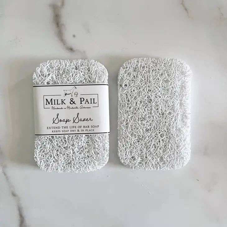 Milk & Pail - Wholesale Bath Soap Dish - White Soap Saver Lift Pad