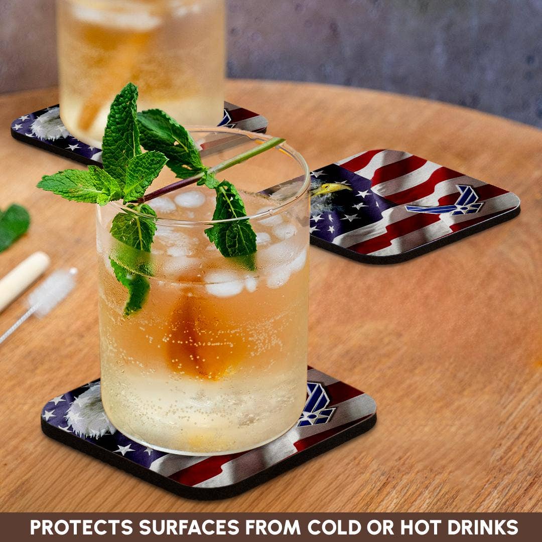 3dRose - Vendita all'ingrosso Sottobicchiere - 3dRose, Aeronautica Militare USAF, Sottobicchiere9