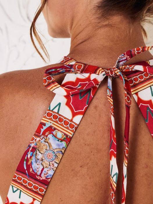 MACKENZIEMODE - Wholesale Dress – Women's - AMALFI COAST MAXI ~ PINK PARADISE12