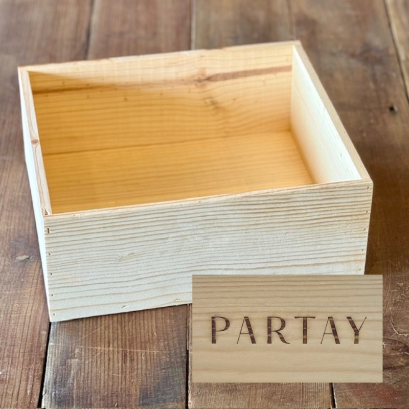 Mill 54 - Wholesale Gift Box - The Woodland Wood Box (open) "PARTAY"0