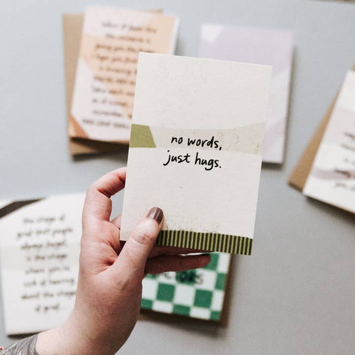 I am Nat Ltd - Wholesale Thinking of You Card - No Words, Just Hugs Thinking of You Card5