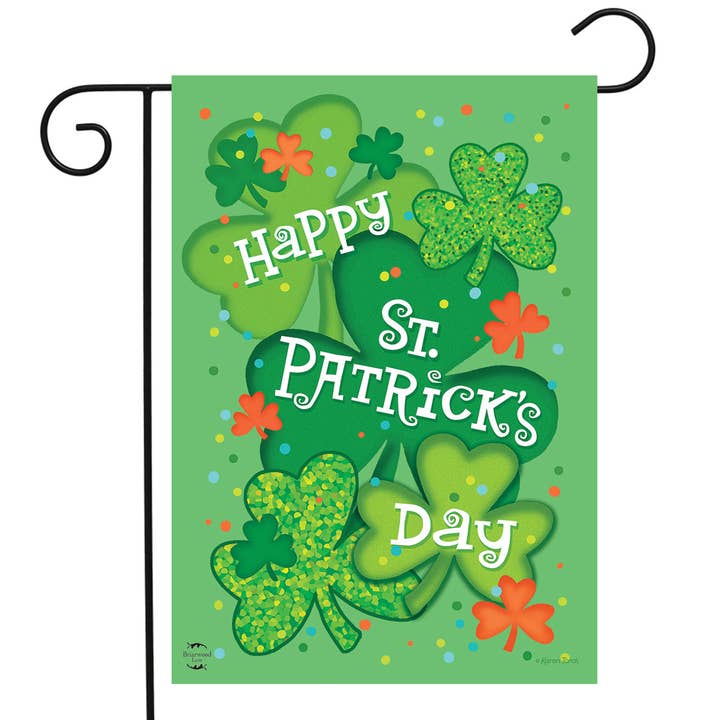 St Patrick's Day Celebration Double Sided Garden Flag for wholesale by Briarwood Lane