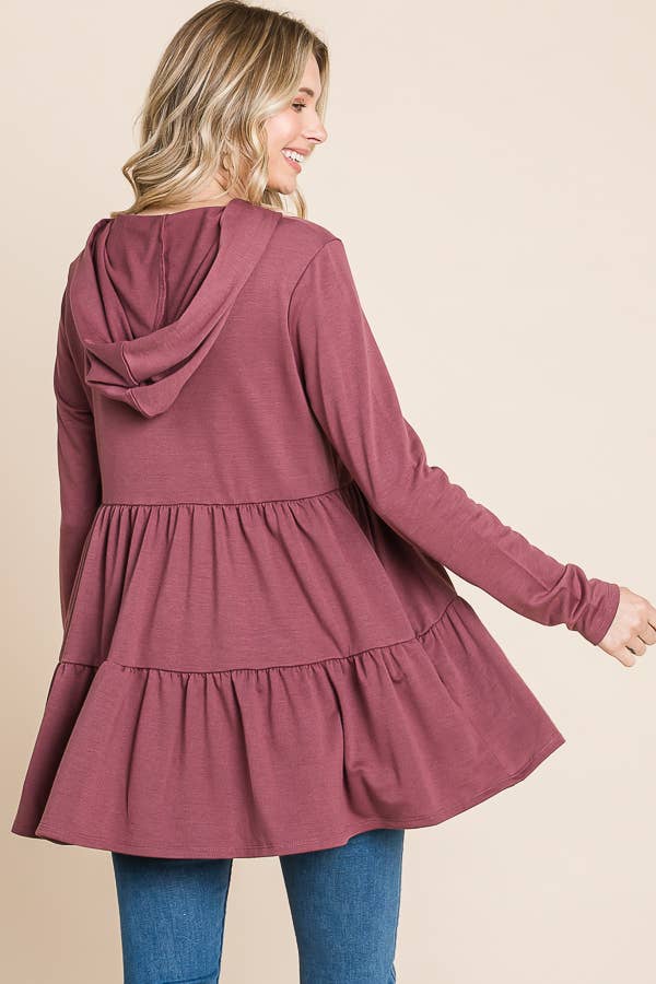 Culture Code - Wholesale Tunic - Women's - CFD1150LA - HOODIE SHIRRING LONG SLEEVE DRESS7