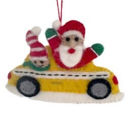 Auto mit Weihnachtsmann und Elf für den Großhandel von Santa and friends