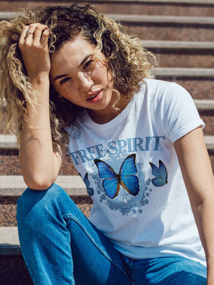 Free Spirit Butterflies T-Shirt for wholesale by Splashy