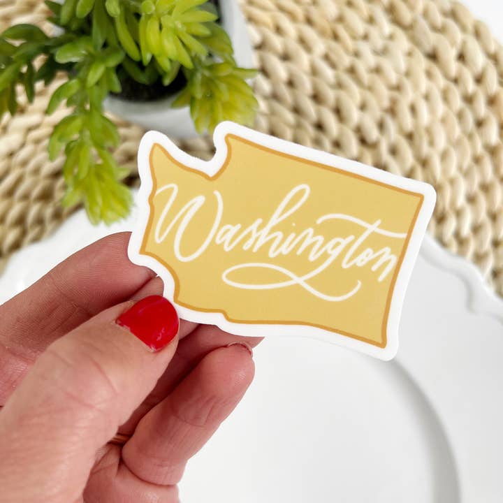 Autocollant de l'État de Washington | État de WA | Autocollant de Seattle pour la vente par Prairie Letter Shop