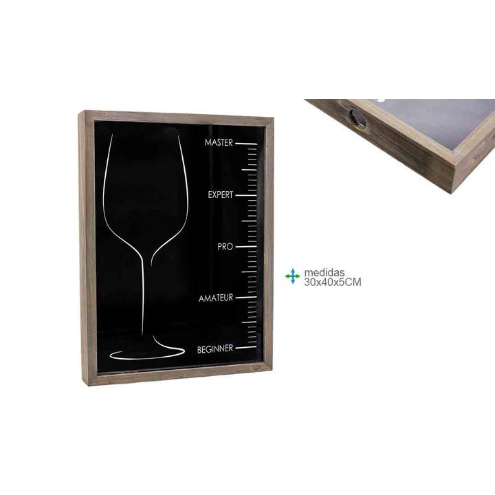 Wall Corks Wood/Glass 30x40x5cm for wholesale by Esoterica Arte