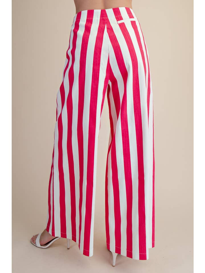 Glam - Wholesale Pants - Women's - Mid-Rise Wide Leg Stripe Pants16