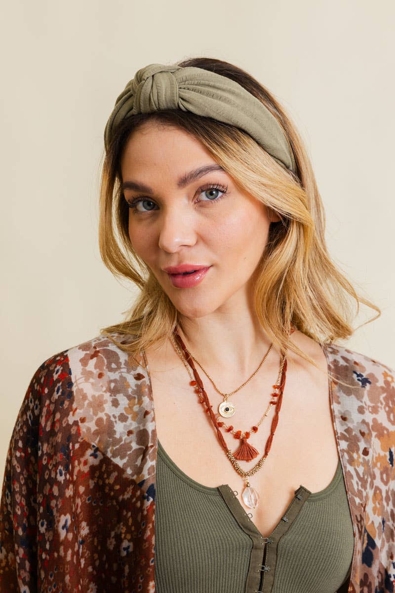 Leto Accessories - Wholesale Fashion Headband - Women's - Bestselling Stripe Topknot Headband13