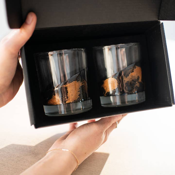 Lynn & Liana Designs - Wholesale Cocktail/Liquor Glass - NEW!!! Resin Coated Old Fashioned Whisky Glasses -NO TARIFFS13