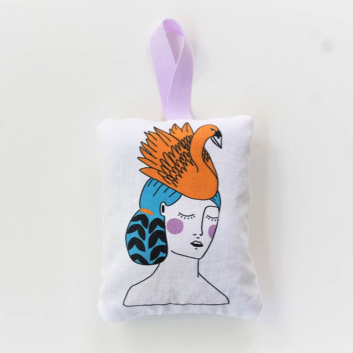 Sachets/ornements à la lavande biologique (Goose Girl) pour la vente par Elvasia