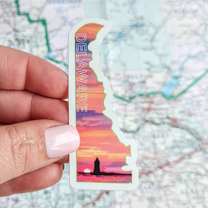 Delaware State Sticker for wholesale by MADE BY DEE MARIE LLC
