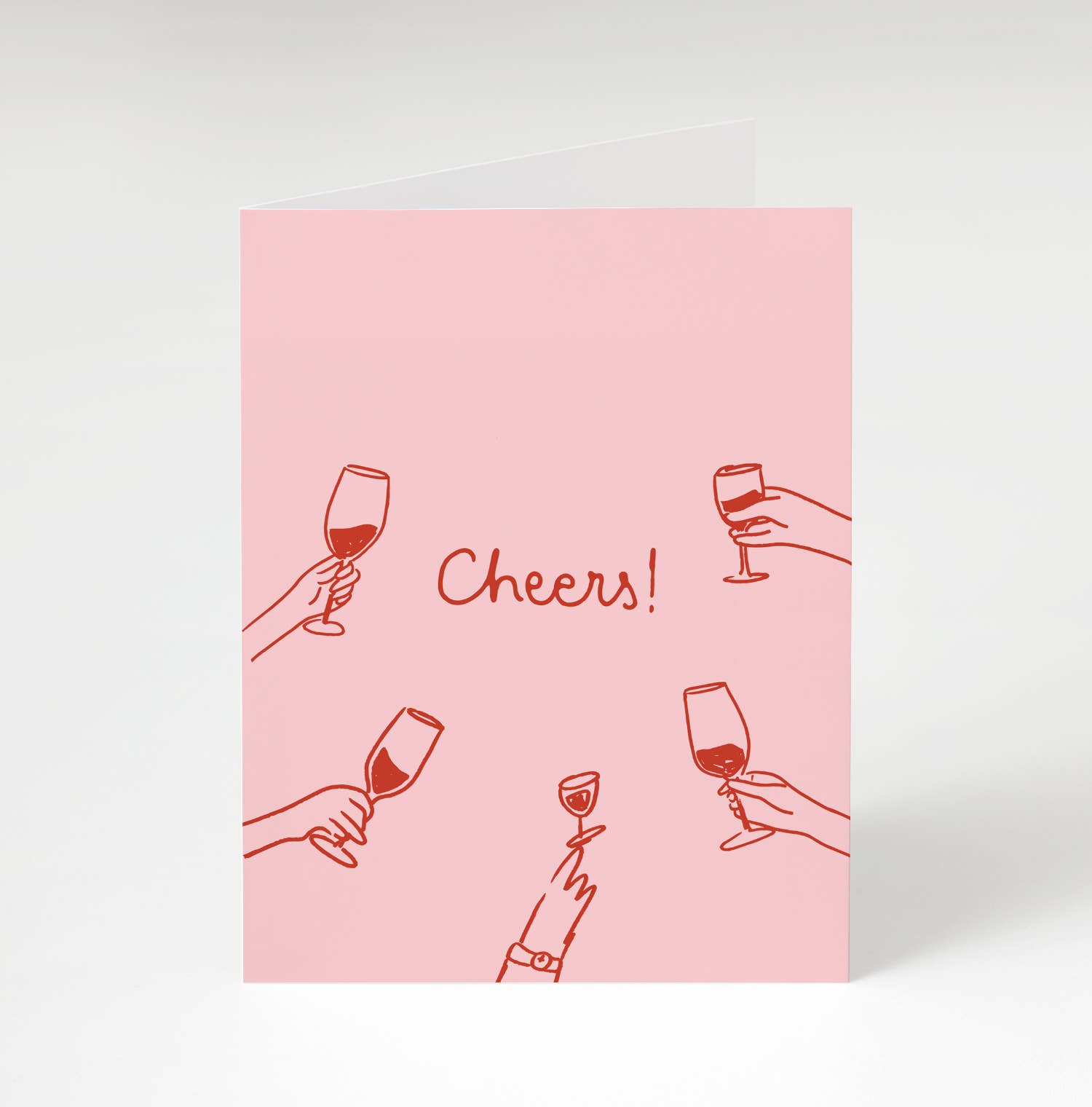 Bon Femmes - Wholesale Everyday Greeting Card - Cheers Greeting Card Pink