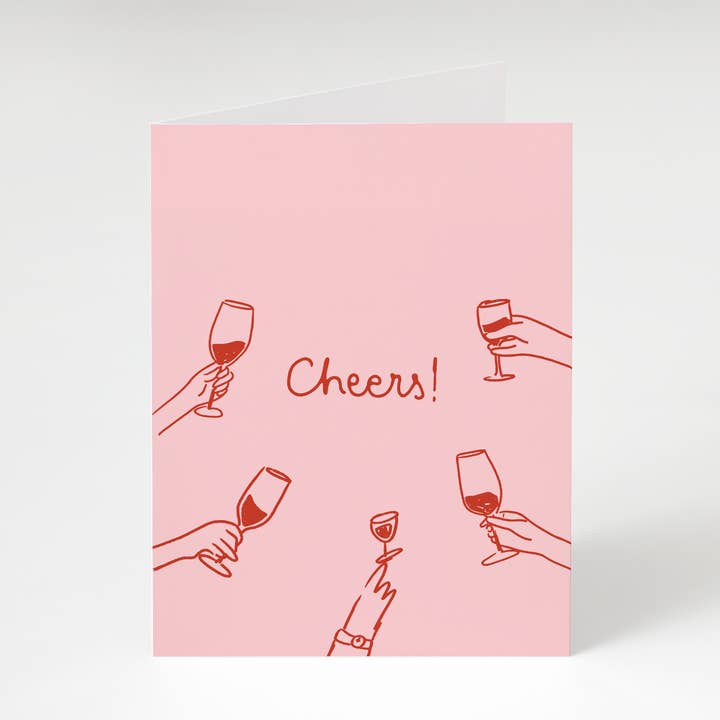 Bon Femmes - Wholesale Everyday Greeting Card - Cheers Greeting Card Pink0