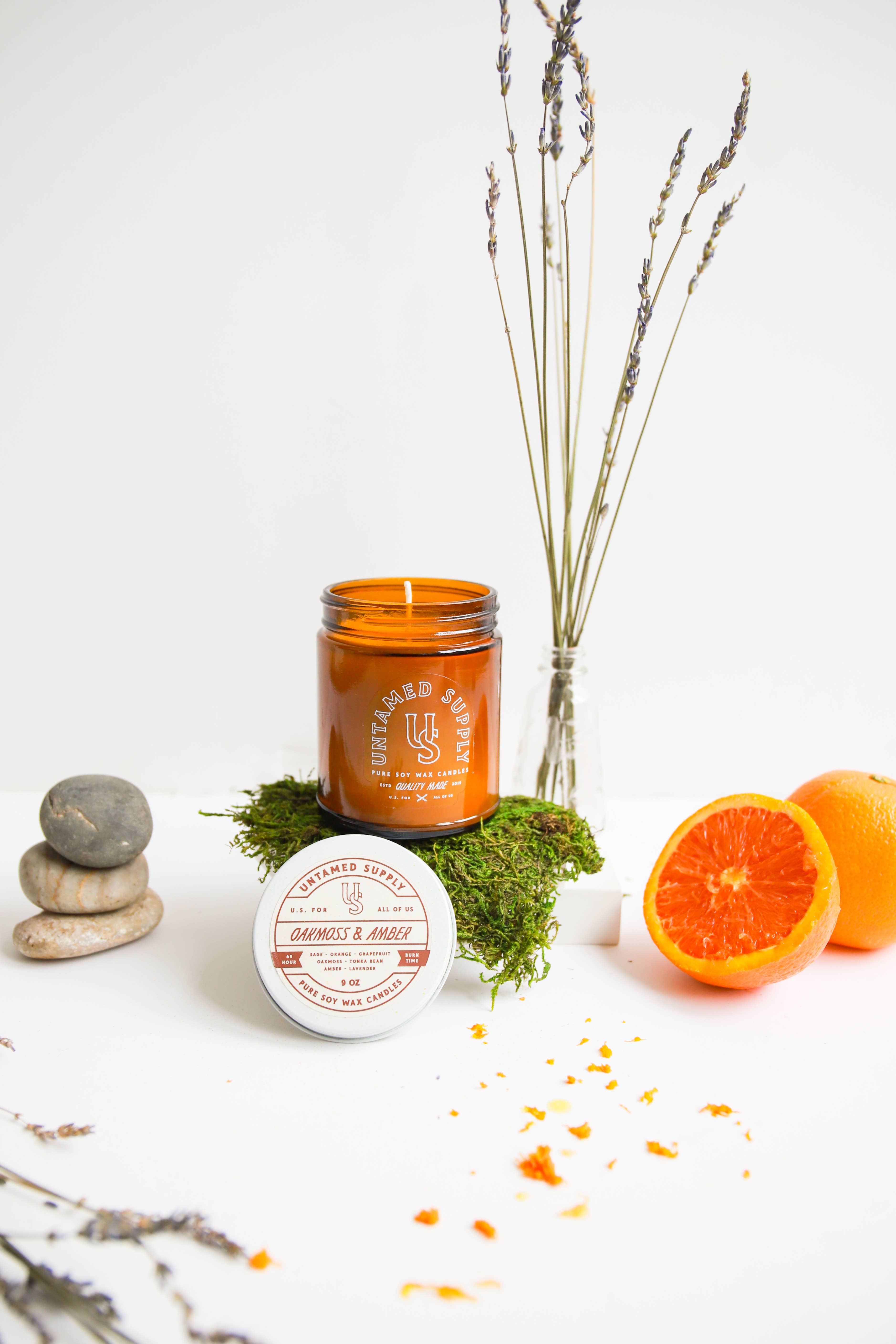Untamed Supply - Vendita all'ingrosso Candela in vasetto - Candela muschio di quercia e ambra1