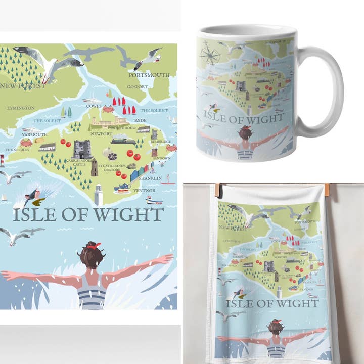 BETTY BOYNS MAPS – wholesale Map – Isle Of Wight Illustrated Map1