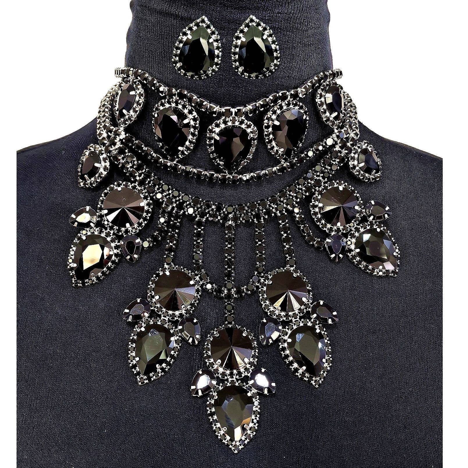 Diacly - Vente Parures de bijoux - Ensemble Collier Ras-du-Cou Chunky Floral Renaissance4