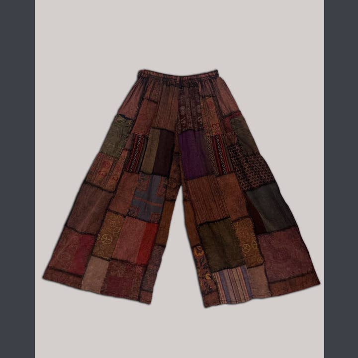 Jayli Clothing - Wholesale Broek - Dames - Katoenen Patchwork Super Wijde Broek2