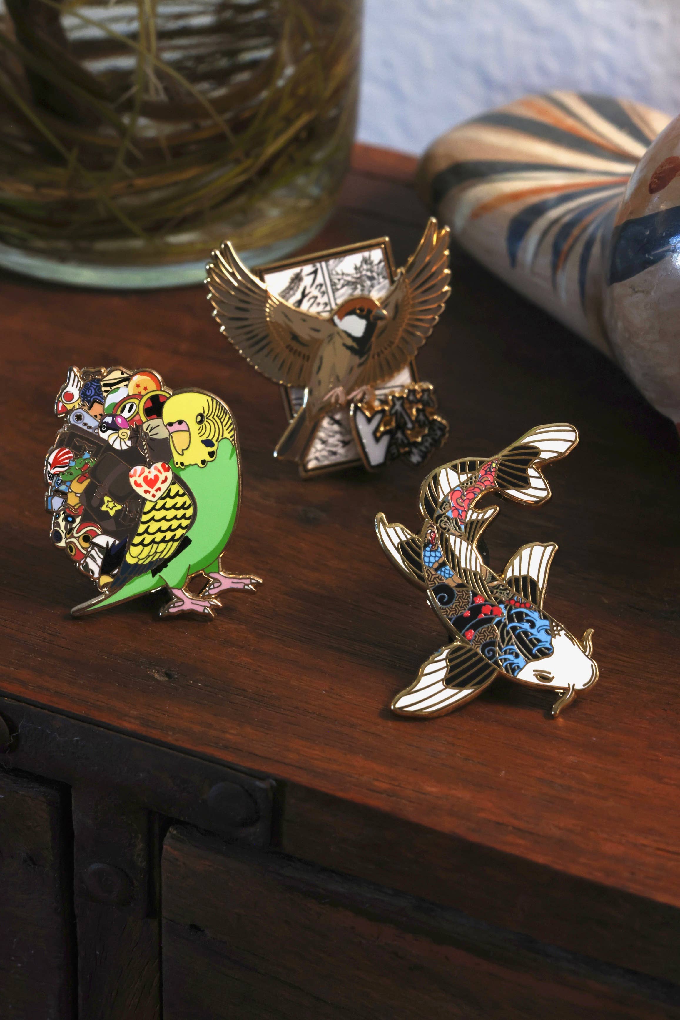 The High-End Collective - Wholesale Lapel Pin/Button - Tattoo Koi Enamel Pin2