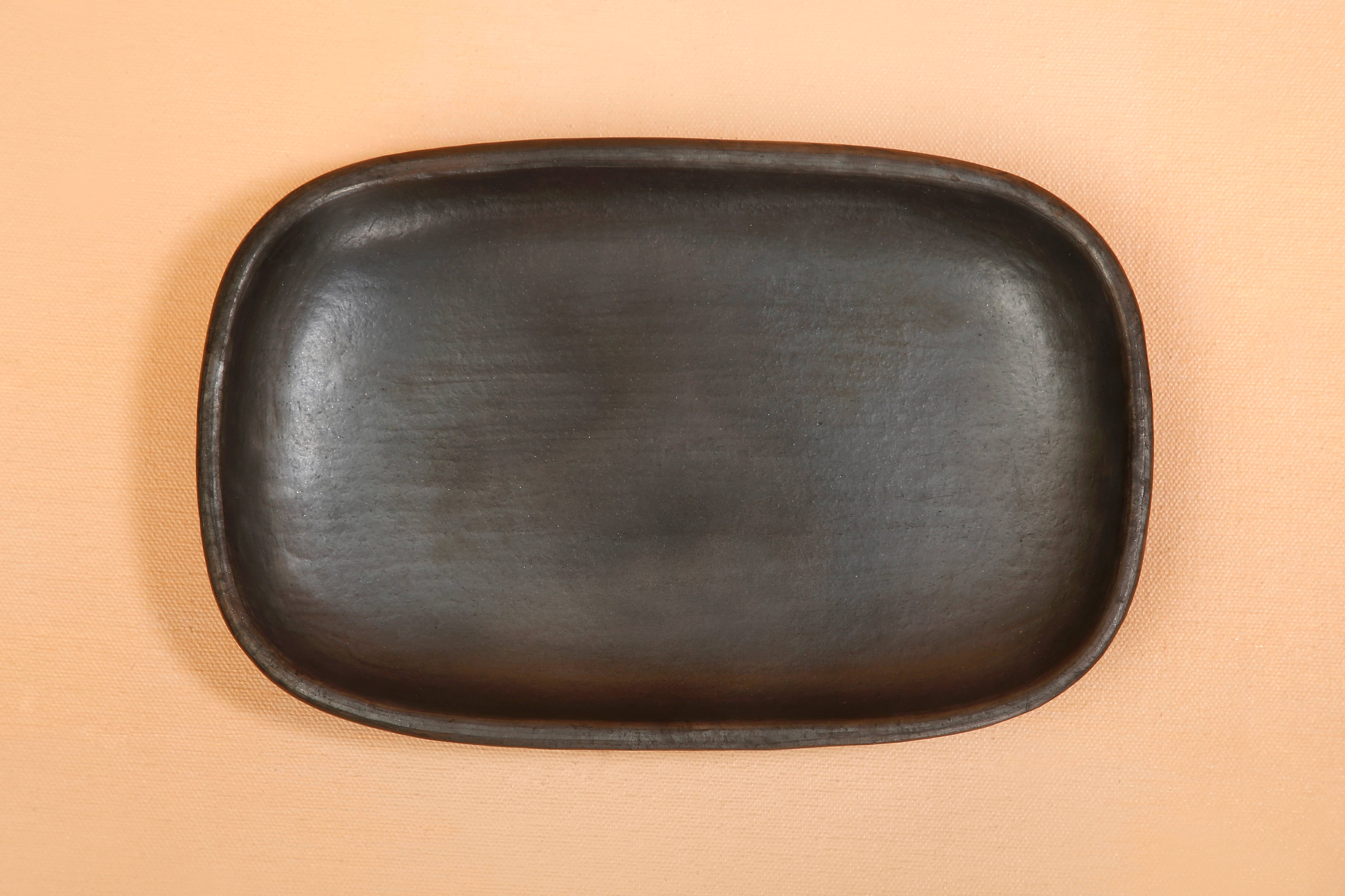 Casa Amarosa - Wholesale Decorative Tray - Earthenware Clay Longpi Pottery Tray, 9 x 6 x 1.5 Inch3