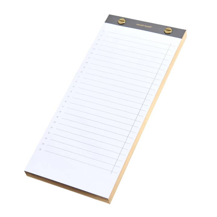 russell+hazel - Wholesale Notepad - Riveted Paper Listpad - Charcoal1