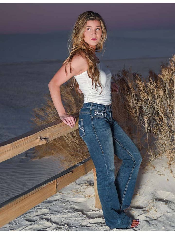 Medium Wash Don't Fence Me In Women's Jean for wholesale on Faire7