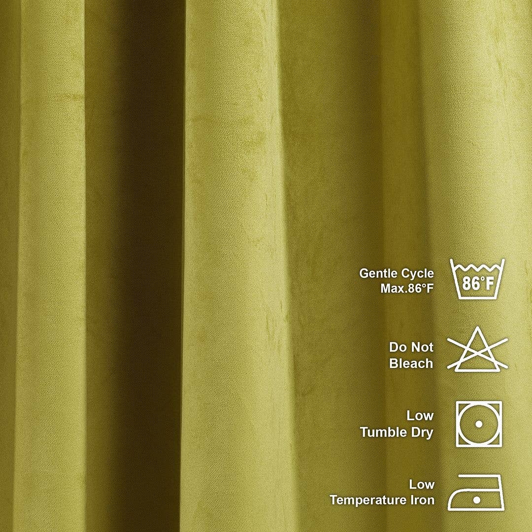 Bes Home Design – Engroshandel Gardin – 100 tommer brede og ekstra lange matterede fløjlsgardiner i specialmål24