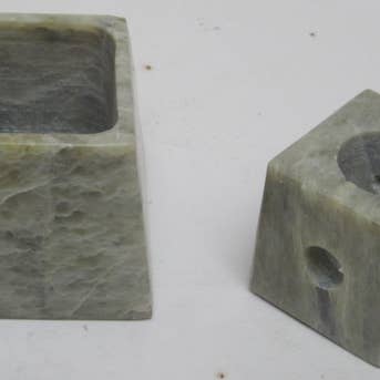 Soapstone Candle Stand Trapizoid for wholesale by natural habitat