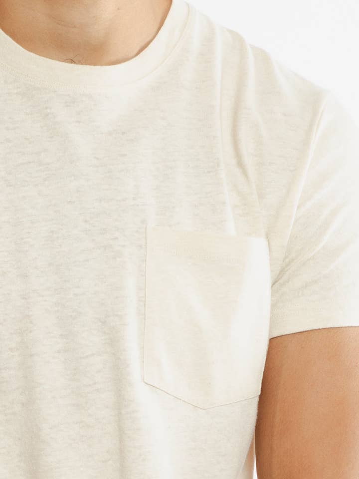 Organic Hemp Pocket Tee / Ivory for wholesale on Faire6