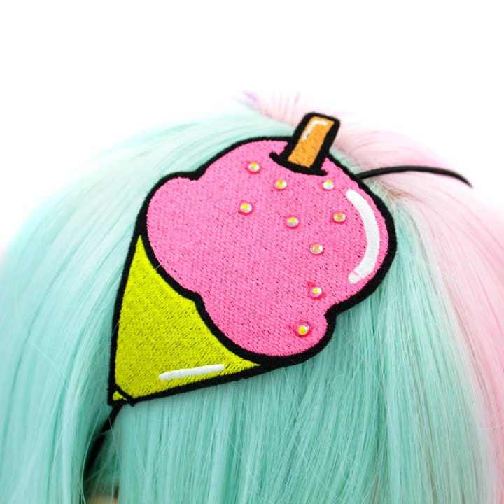 Cerchietto Pop Art Ice Cream | Vestito da regalo di compleanno per la vendita all'ingrosso da parte di Kawaii Hair Candy
