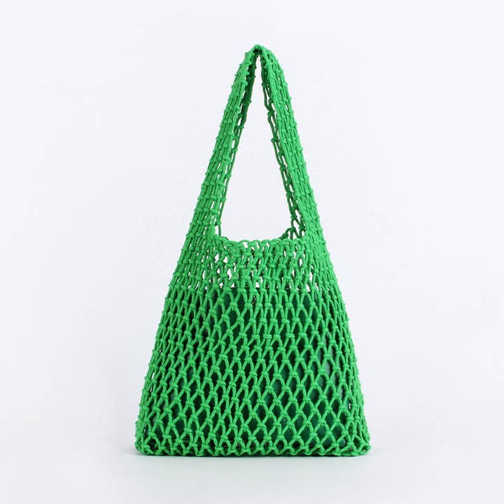 FASHION SOLID COLOR HOLLOW NET HAND-WOVEN BAG_CWAB4691 for wholesale by ACCITY