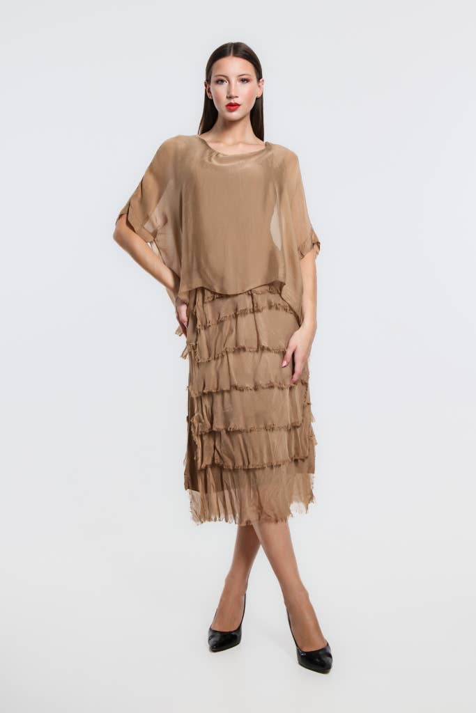 TINA Stephens Italy/Tees By Tina - Wholesale Dress - Women's - Gail Tiered Ruffle Dress (DQ206)20