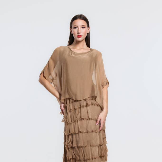 TINA Stephens Italy/Tees By Tina - Wholesale Dress - Women's - Gail Tiered Ruffle Dress (DQ206)20