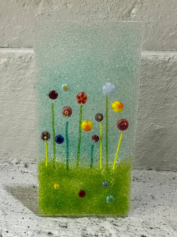 Flowers T Light Holder for wholesale by Ally Glass Studio