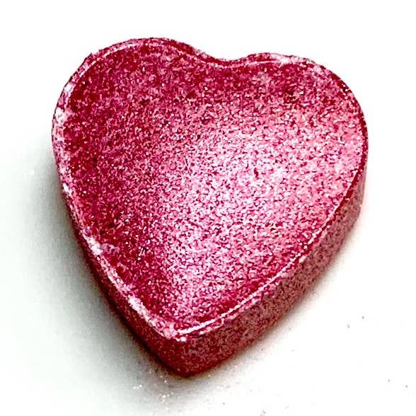 Sparkle Drops Fizz Bombs Raspberry Hearts 20g for wholesale by Sparkle Drops