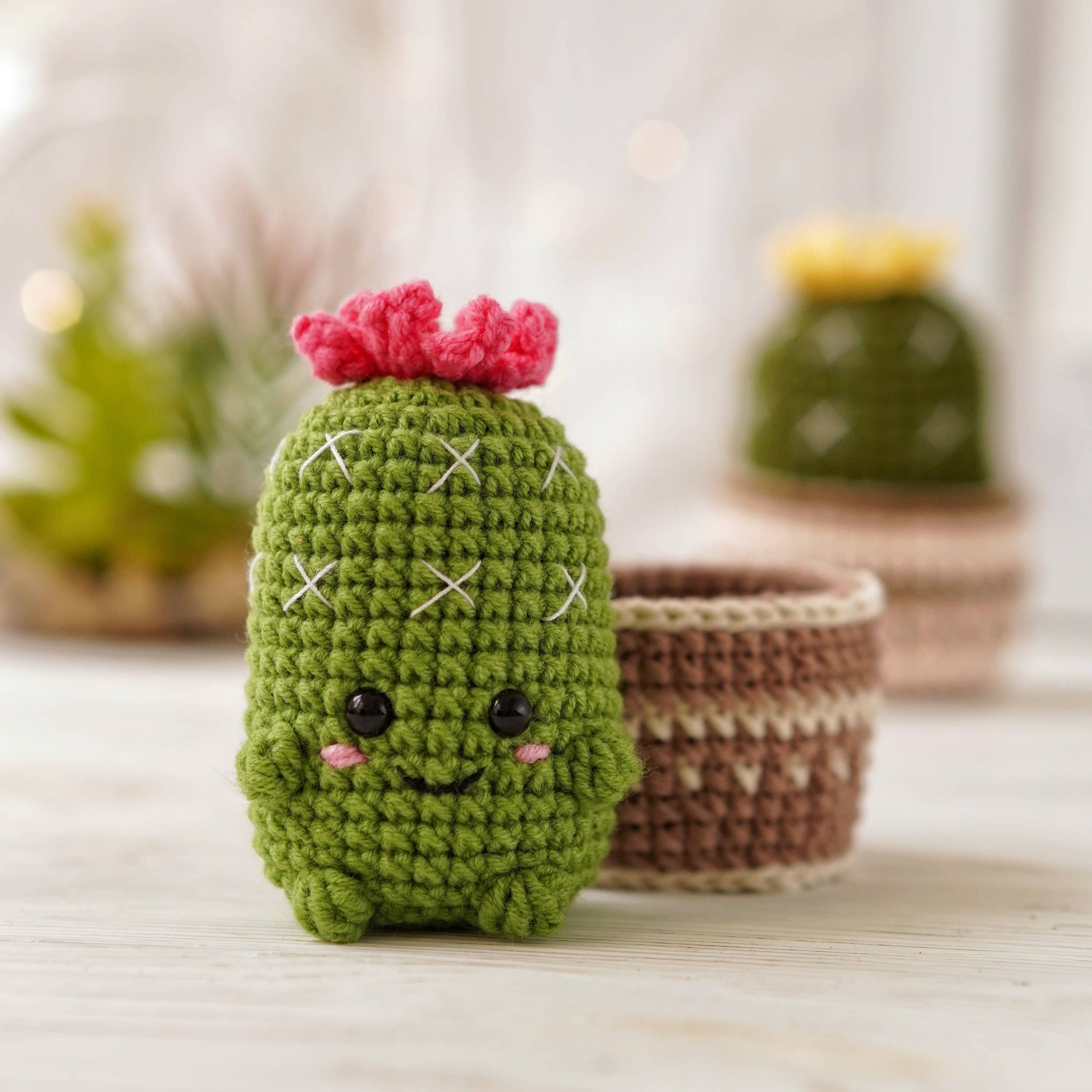 TOMOPOD LLC - Wholesale Car Decorative Charm - Women's - Crochet Cheeky Cactus, Amigurumi Cactus, Handmade Plant2