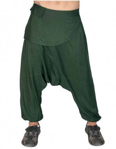 Kimago Look - Wholesale Pants - Men's - Unisex Green Thai Trousers1