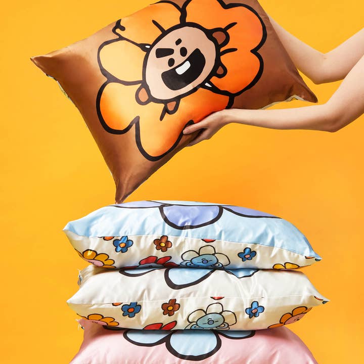 KITSCH - Venta al por mayor Fundas de almohada - Funda de almohada BT21 x Kitsch satinada estándar - Shooky