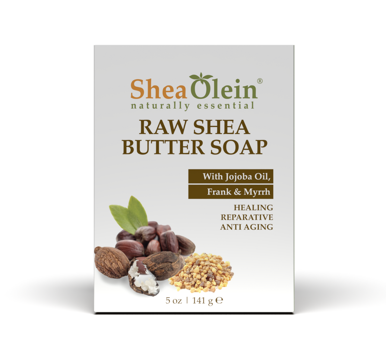 HA Fragrances - Wholesale Bar Soap - Raw Shea Butter Soap with Jojoba Oil, Frankincense & Myrrh – Healing & Anti-Aging Luxury (141 g)1