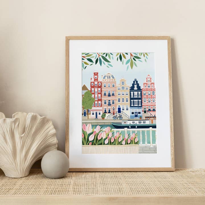 Amber Davenport Art - Wholesale Art Print - Amsterdam, The Netherlands Travel Art Print - Unframed
