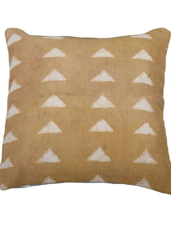 Cream Hand Loomed Square Cushion Case | Block Print Pillow for wholesale by HouseOfSarah14