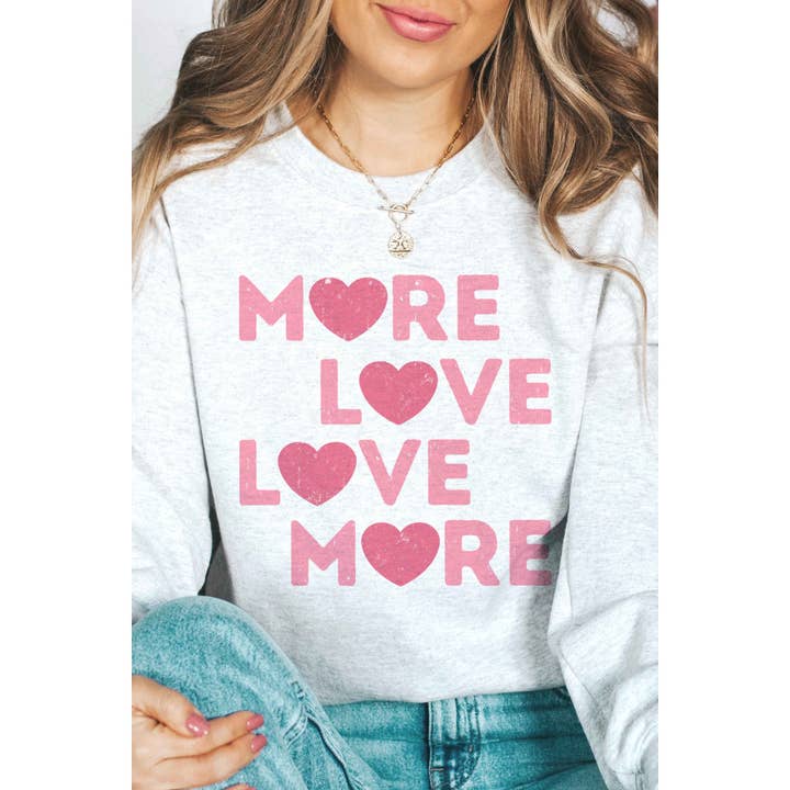 MORE LOVE LOVE MORE Graphic Sweatshirt for wholesale by BLUME & CO.
