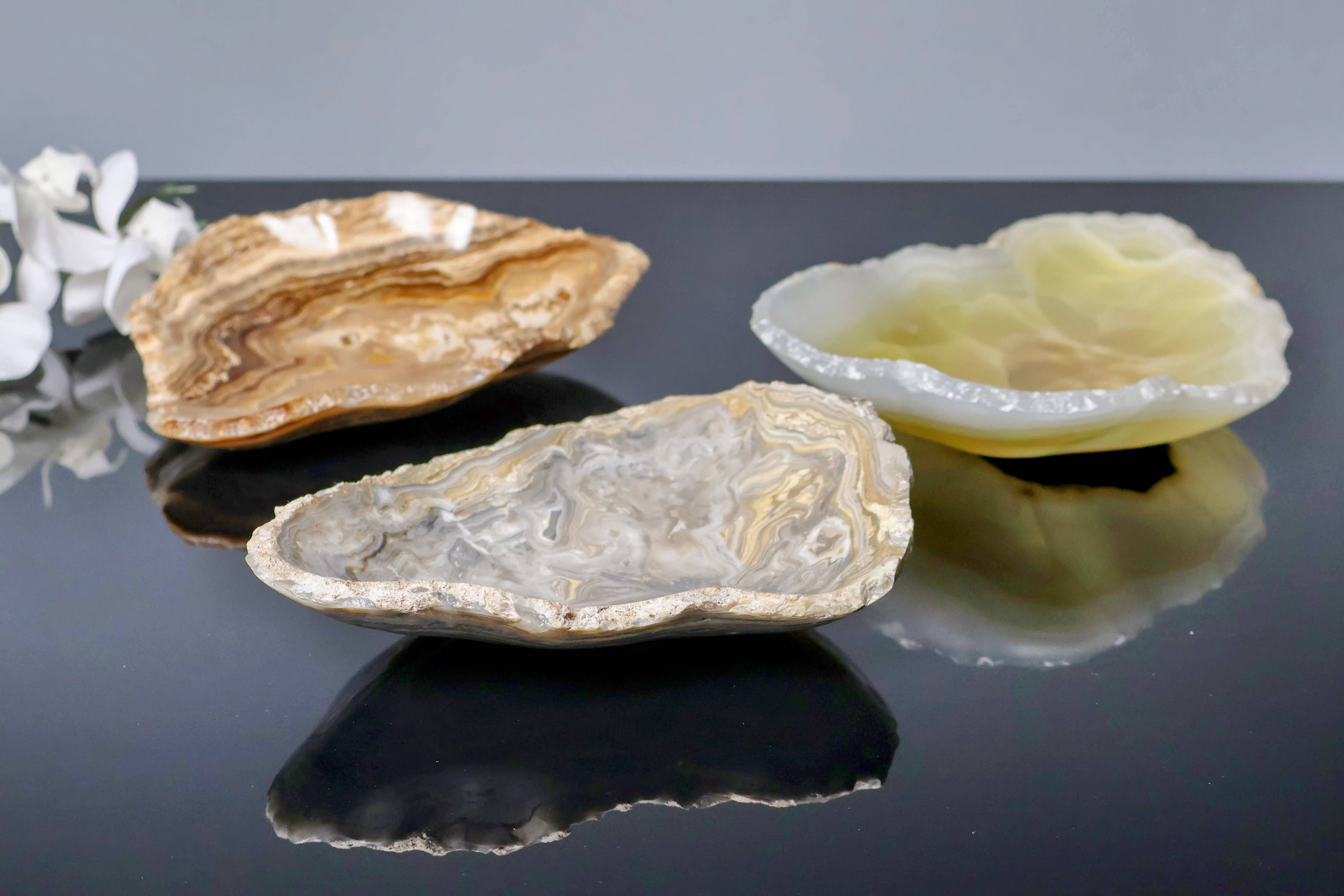 OnyxBowl - Wholesale Jewelry Dish - Onyx Tray 3 Pack Mix, Decorative Stone Jewelry Dishes4